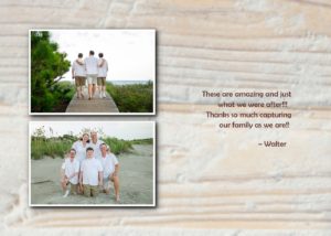 Three boys and their parents for family photos on Kiawah Island