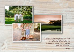 family with new grandson and eautiful landscape photo, Kiawah Island South Carolina