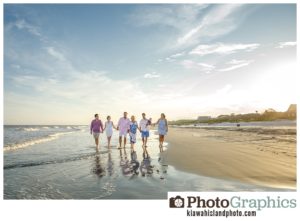 Family walking on beach, Kiawah Island Photogrpaher, family portraits