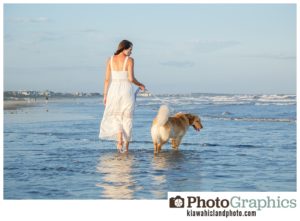 Girl walking on beach, Kiawah Island Photos