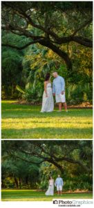 Couple at the park for maternity photography session - baby bump photos Kiawah Island