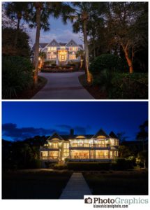 Twilight photos on Kiawah Island, South Carolina - real estate photos
