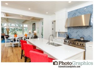 modern, clean white kitchen - real estate photography on Kiawah Island