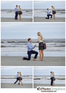 Man proposing to his girlfriend at The Sanctuary Resort on Kiawah Island, South Carolina