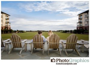 Couple sitting in chairs at The Sanctuary Resort on Kiawah Island, South Carolina